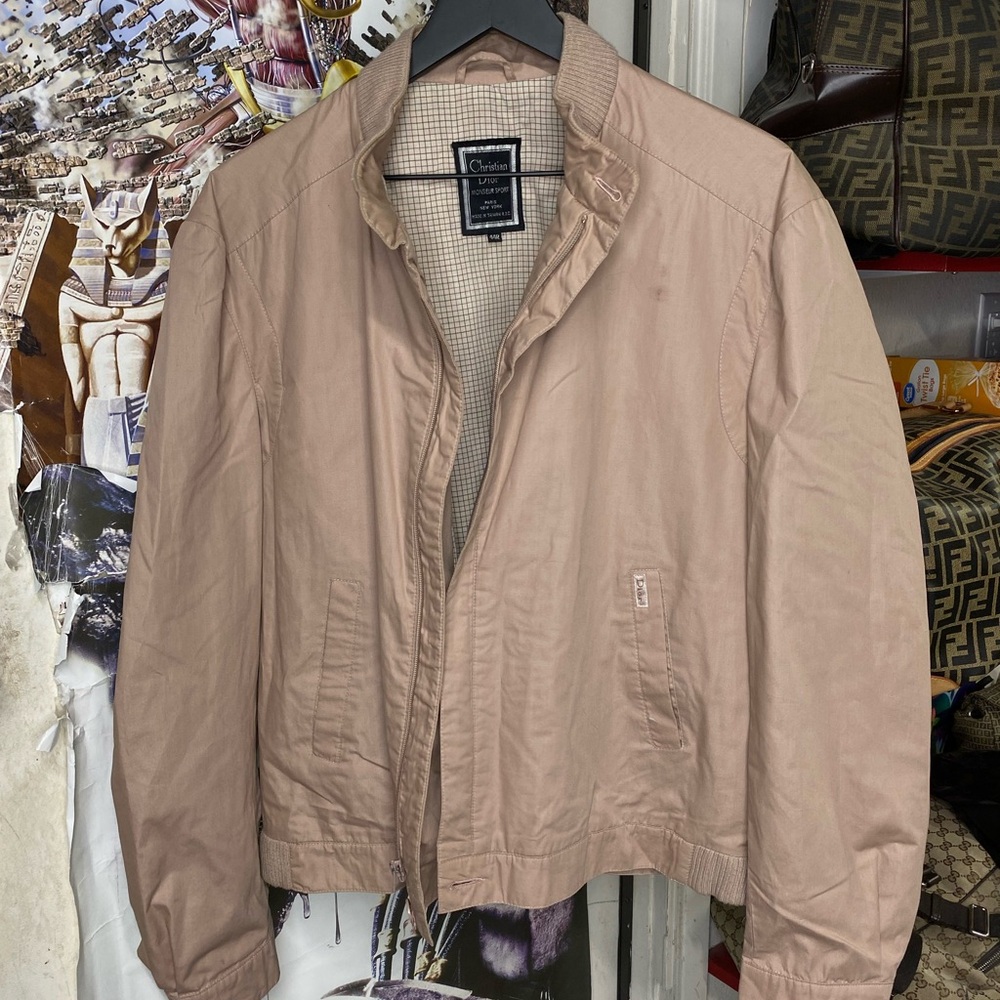 Christian Dior Fullzip Spellout Logo Jacket Size Medium